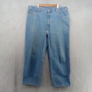 Levis Jeans Mens 42x32 Blue Faded Relaxed Straight Leg Denim Vintage Paper Tag‎